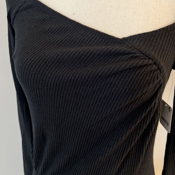 NWT Free People Thermal Bodysuit Black Size Small - Picture 3 of 9